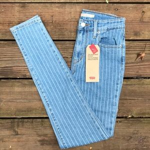 Levi’s 721 Pinstriped High-Rise Skinny Jeans